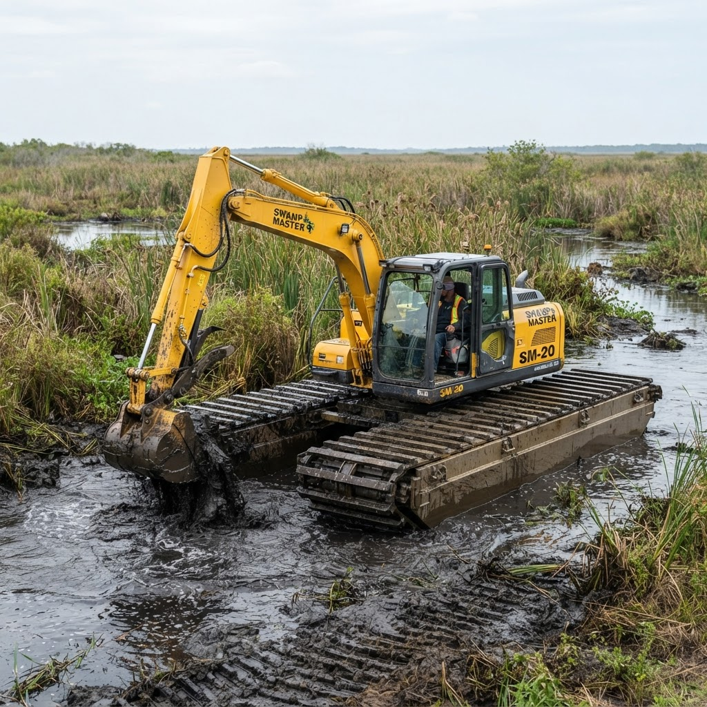 Amphibious Swamp Excavator (Swamp Buggy)